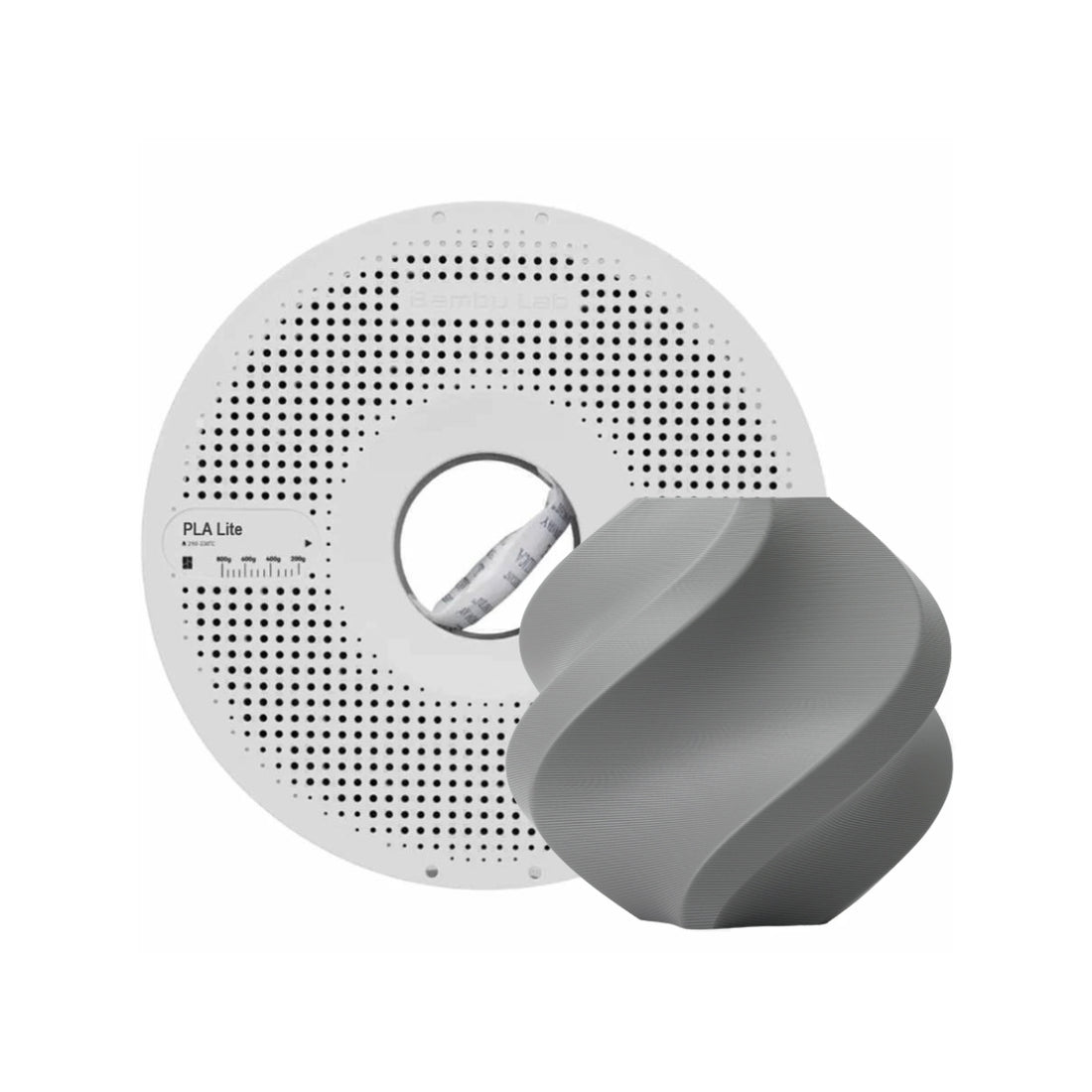 Filamento Bambu Lab PLA Lite Gris 1kg — detalle 1