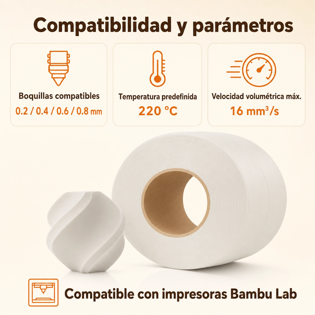 Filamento Impresora 3D Bambu Lab PLA Lite 1KG Multicolor — detalle 6