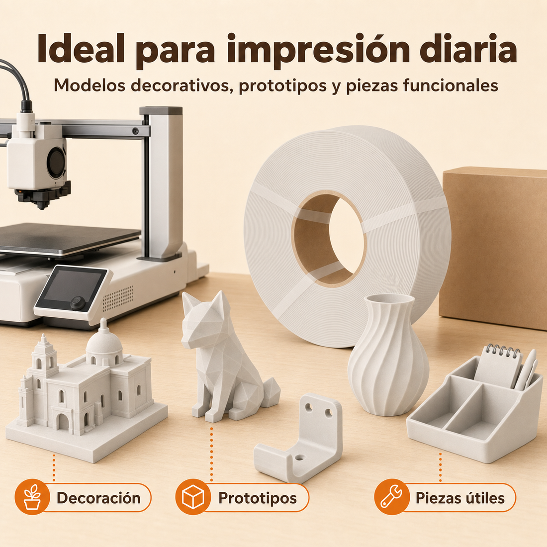 Filamento Impresora 3D Bambu Lab PLA Lite 1KG Multicolor — detalle 8