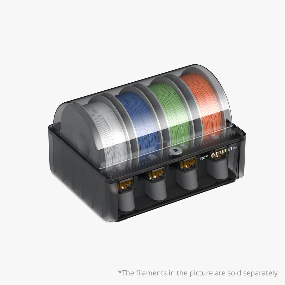 Bambu Lab AMS 2 Pro. Automatic Material System. 65°C Drying | Support Multi Colors/Materials 3D Printing. 65℃ Active Filament Drying. Filament Auto-loading