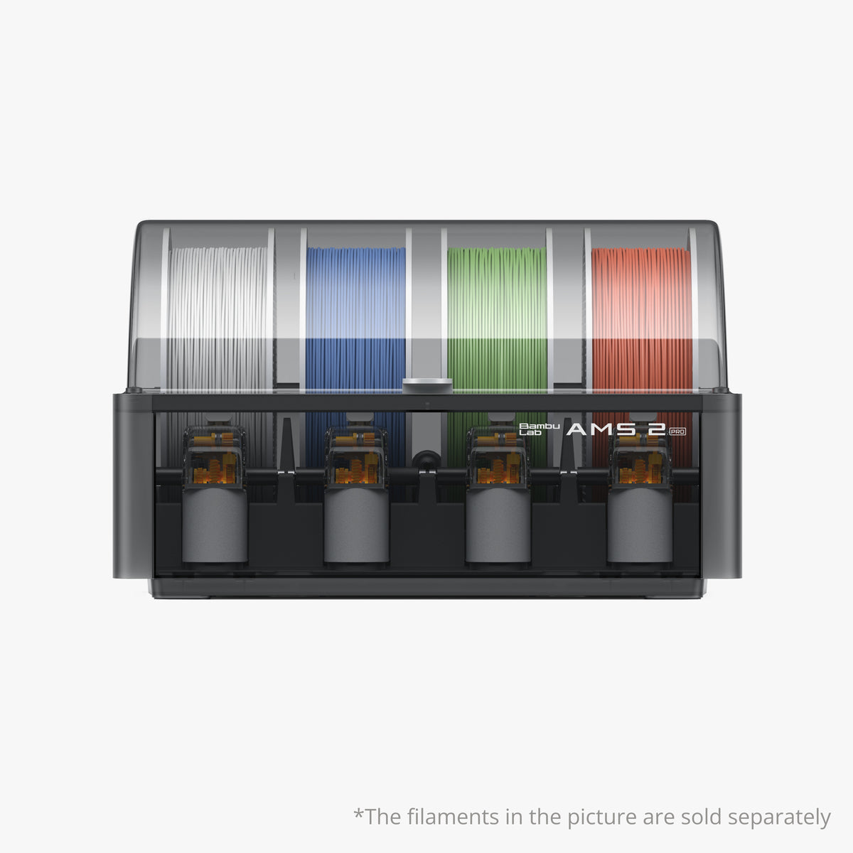 Bambu Lab AMS 2 Pro. Automatic Material System. 65°C Drying | Support Multi Colors/Materials 3D Printing. 65℃ Active Filament Drying. Filament Auto-loading