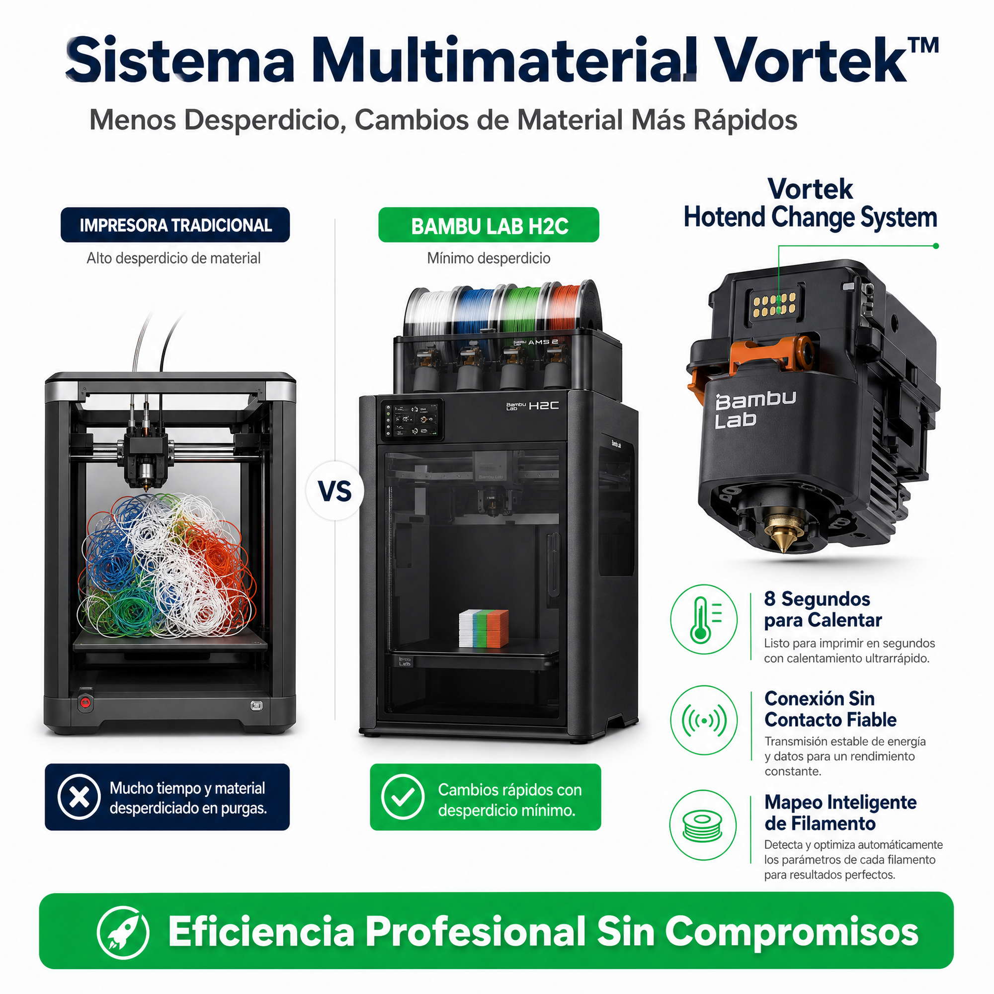 (Preventa) Impresora 3D Bambu Lab H2C Combo 330 × 320 × 325 mm