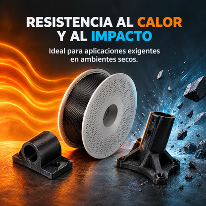 Filamento Bambu Lab PA6-CF 1.75mm 1kg Negro