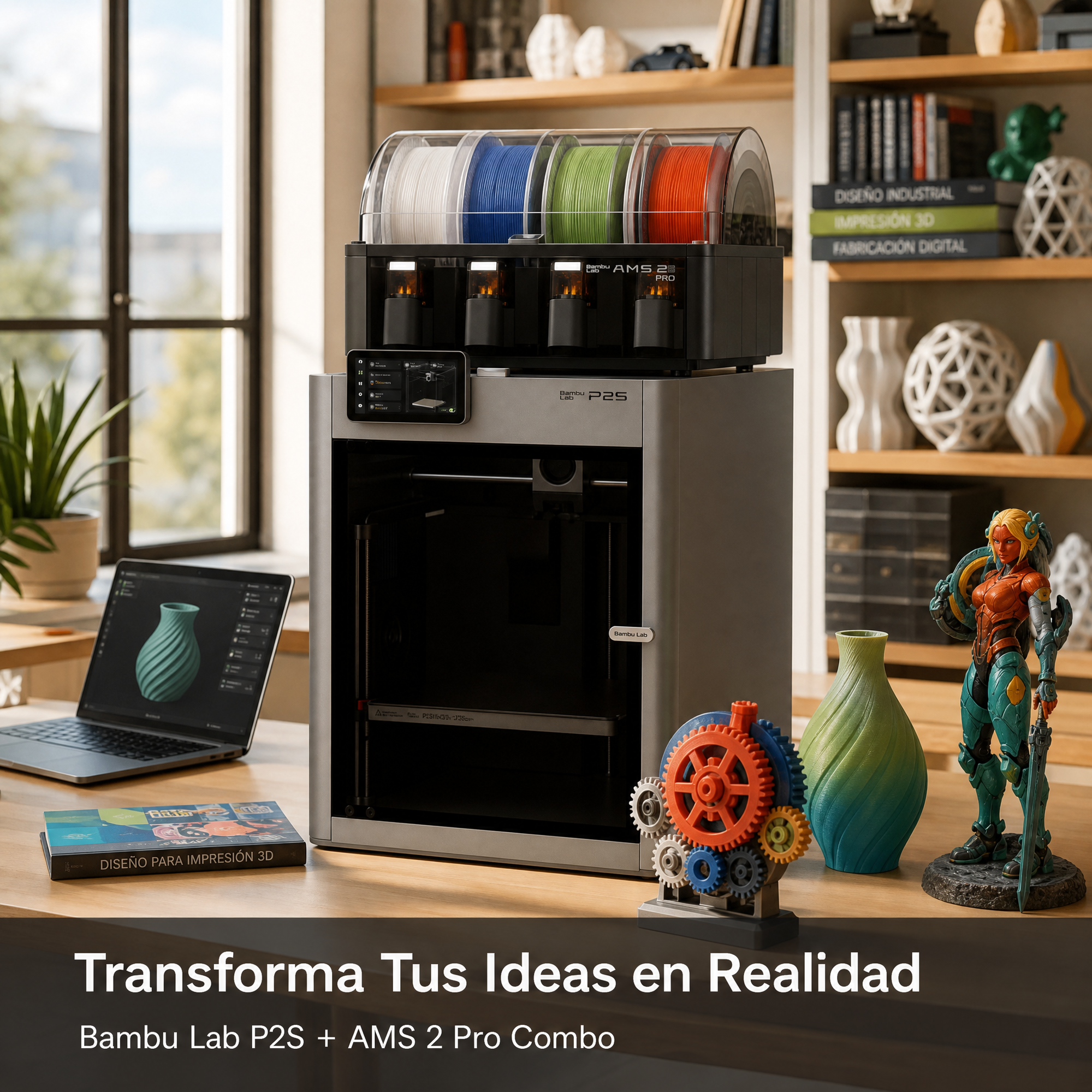 Preventa Impresora 3D Bambu Lab P2S Combo Multicolor con AMS 2 Pro