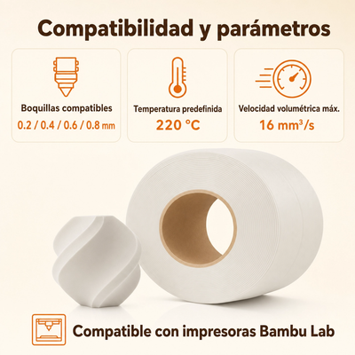 Filamento Impresora 3D Bambu Lab PLA Lite 1KG Multicolor