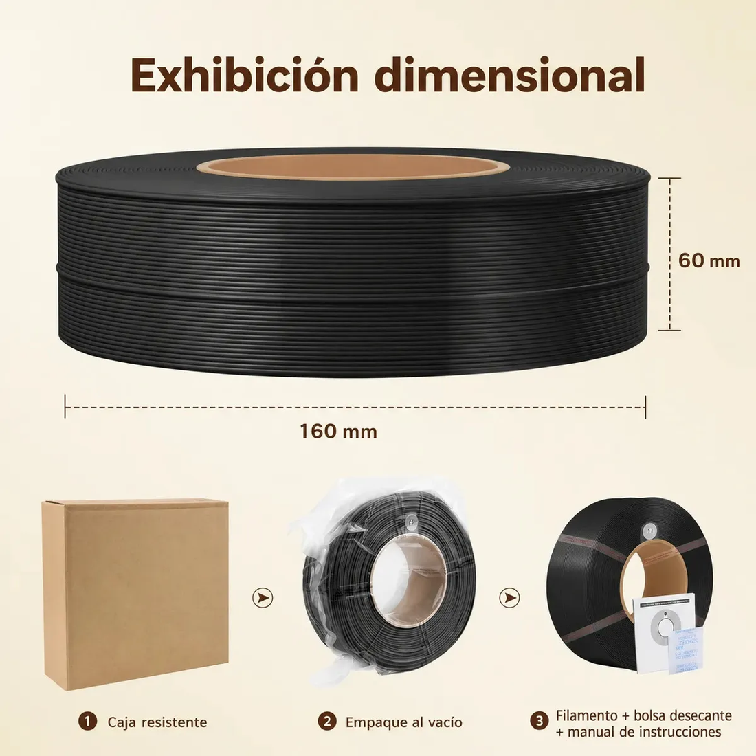 Filamento 3D Bambu Lab PLA Mate Blanco Marfil 1.75mm – 1kg | Acabado Mate y Alta Precisión de Impresión — detalle 6