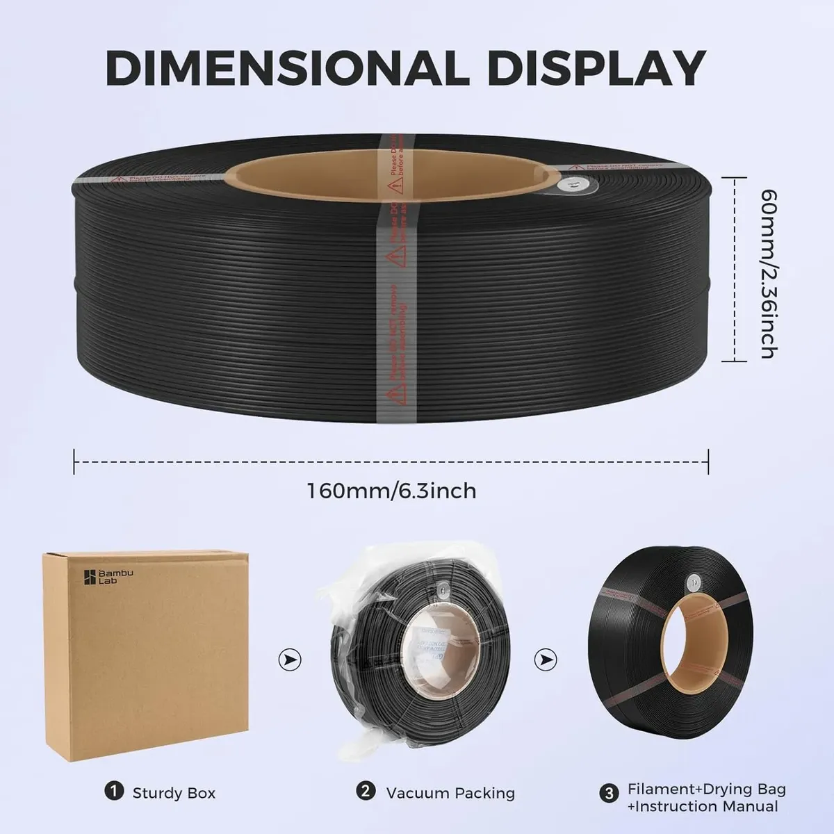 Bambu Lab PETG Basic Filamento 3D Resistente y Durable 1 kg 1.75 mm