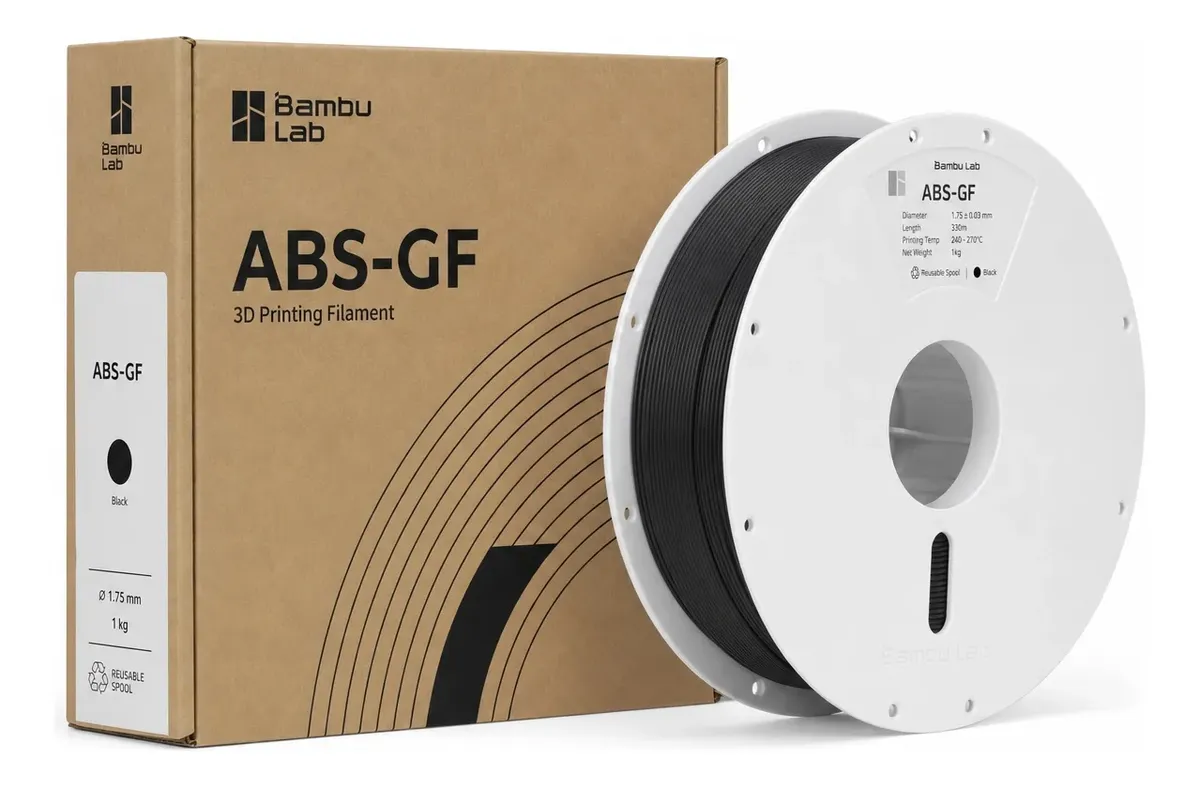 Filamento Bambu Lab ABS-GF 1.75mm 1kg Fibra de Vidrio Reforzado