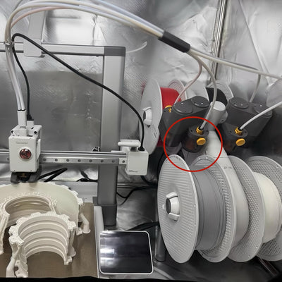 AMS lite Filament Funnel Unit, AMS Lite Feeder Left Unit(Slot 1 and 2)-Filament Inlet/Outlet Assembly Replacement Part for A1 & A1 Mini 3D Printer