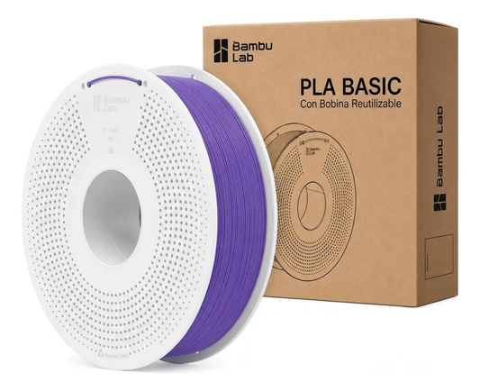 Filamento Bambu Lab PLA Basic Morado 1,75 mm  1kg Alta Velocidad Compatible con AMS