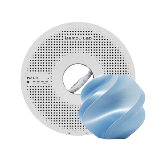 Filamento Bambu Lab PLA Silk + Baby Blue 1kg
