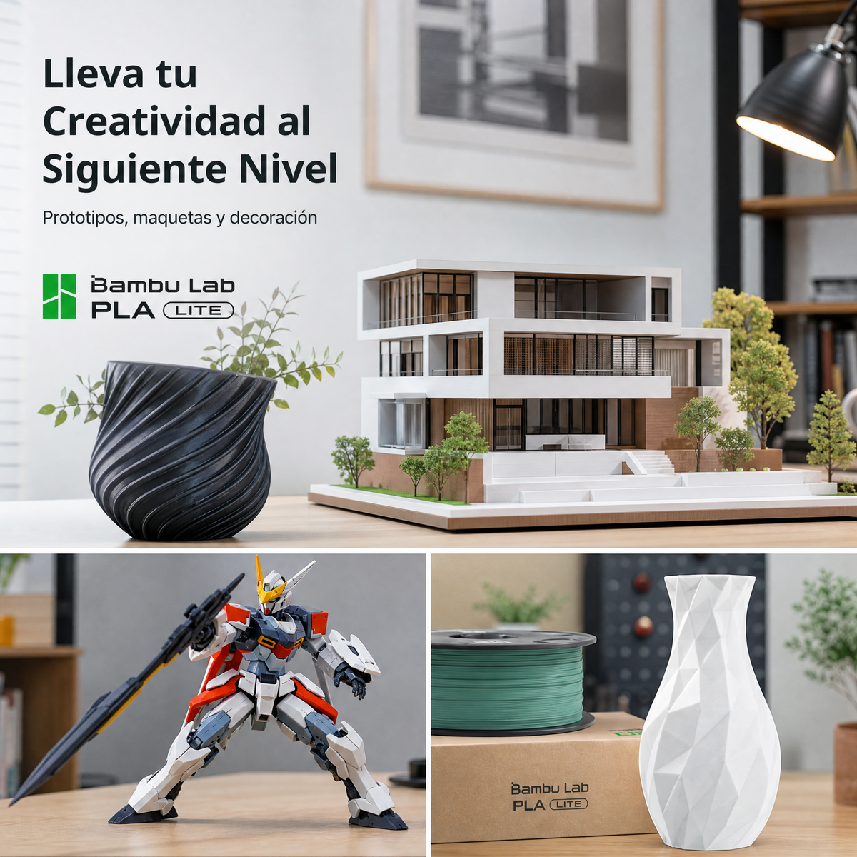 Filamento Impresora 3D Bambu Lab PLA Lite 1KG Multicolor