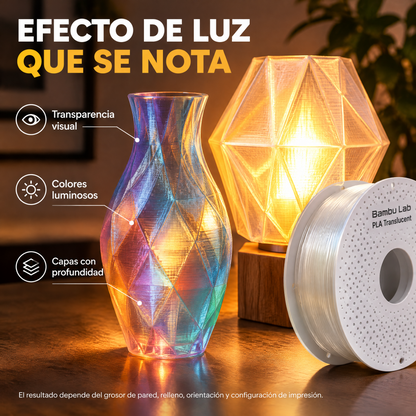 Filamento Bambu Lab PLA Translucent 1.75mm 1kg