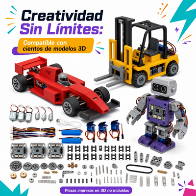 Kit CyberBrick Ultimate para Bambu 3D - Controla 2 Vehículos B-ZK003 Planeta3D