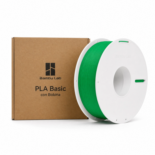 Filamento Bambu Lab PLA Basic Color Bambu Lab Verde 1,75 mm  1kg Alta Velocidad Compatible con AMS